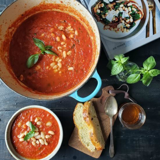 roasted tomato and pepper soup - Recipe photo by mangotomato