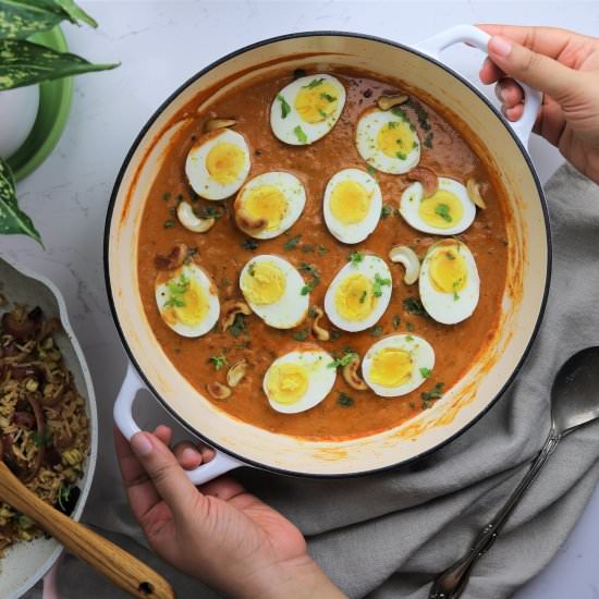 Creamy cashew egg curry - Recipe photo by Lime Thyme