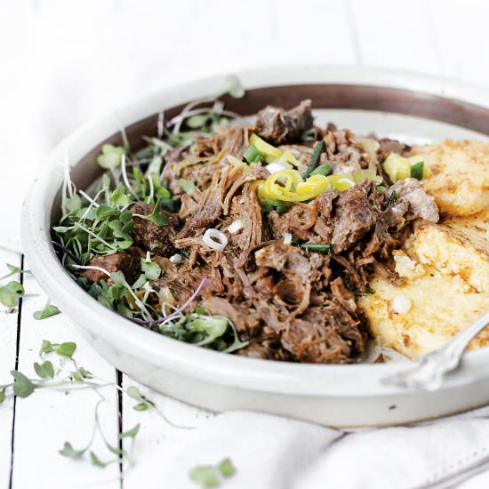 Pepperoncini Pot Roast - Recipe photo by ONEarmedMAMA