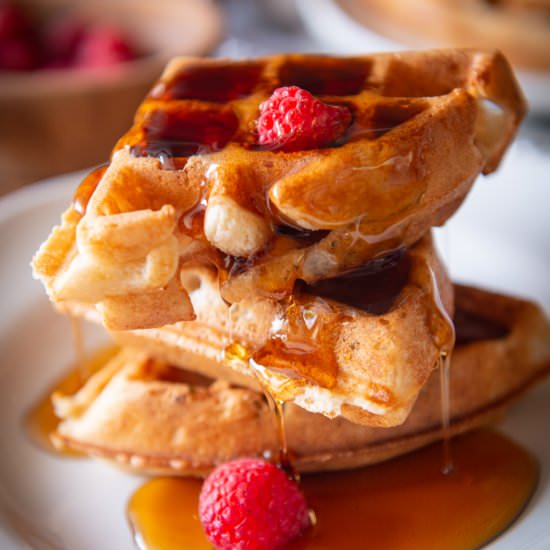 Overnight Sourdough Beer Waffles - Recipe photo by TheBeeroness