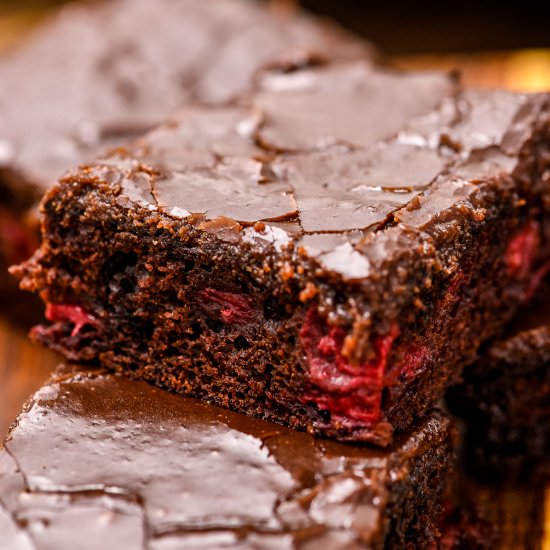 Chocolate Cherry Bars - Recipe photo by julieseatsandtreats