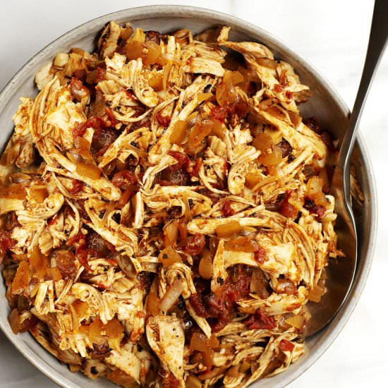 Chicken Tinga - Recipe photo by PinchandSwirl