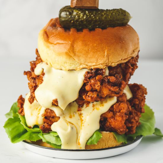 The Nashville Hot Chicken Burger - Recipe photo by ClaytonsCookbook