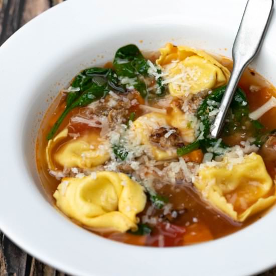 Tuscan Tortellini Soup - Recipe photo by Chef Molly