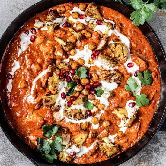 Butter Chicken + Crispy Cauliflower - Recipe photo by olivesintheoven