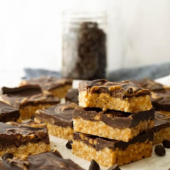 Dark Chocolate Scotcharoos - Recipe photo by Hungry Haley