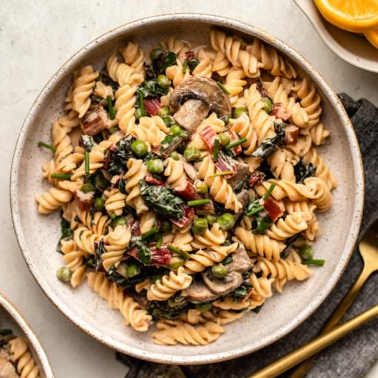 Creamy Lemon & Pine Nut Pasta - Recipe photo by from my bowl