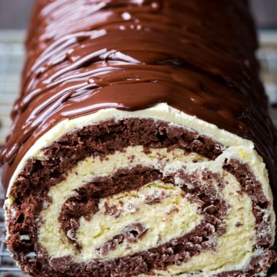 Chocolate Custard Roll - Recipe photo by letthebakingbegin