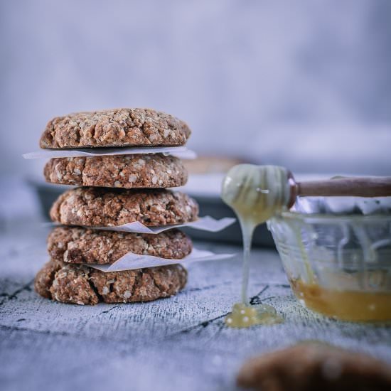 Gluten Free ANZAC Biscuits - Recipe photo by Helen Tzouganatos