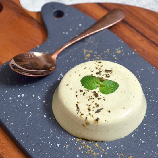 Hojicha Panna Cotta - Recipe photo by Jaja Bakes