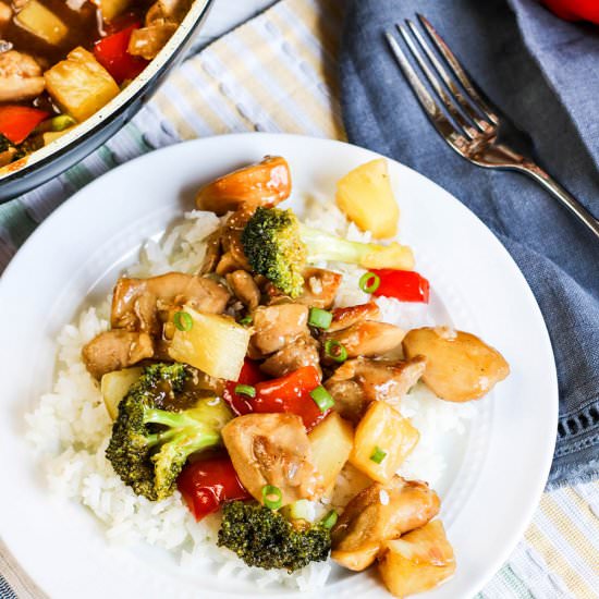 Pineapple Chicken Stir-Fry - Recipe photo by cookedbyjulie