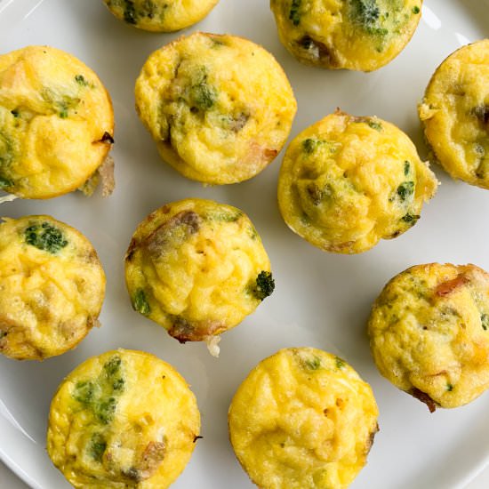 Ham, Swiss, and Broccoli Egg Bites - Recipe photo by Wellness by Kay