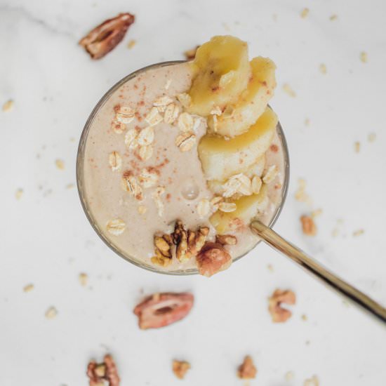 Banana bread chickpea smoothie - Recipe photo by Sarah Gold Nutrition