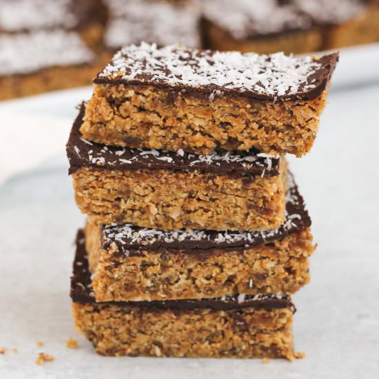 No-bake Peanut Butter Oat Bars - Recipe photo by CleanPlateMama