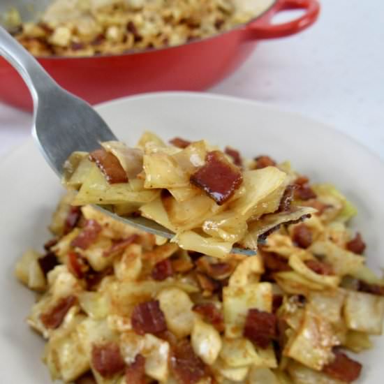 Keto Fried Cabbage with Bacon - Recipe photo by Keto Cooking Christian