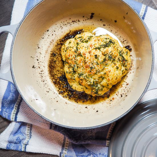Whole Roasted Lemony Cauliflower - Recipe photo by southernbytes