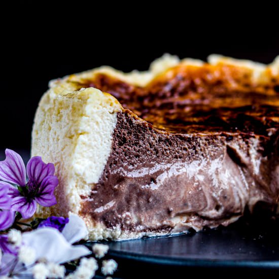 Marbled San Sebastian Cheesecake - Recipe photo by olivesintheoven