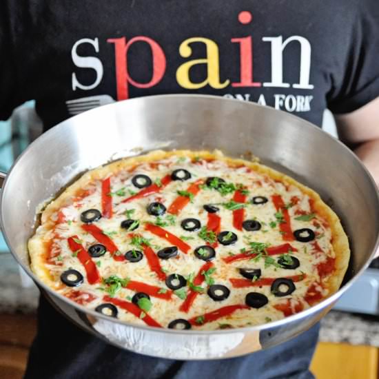 No-Yeast No-Bake HOMEMADE PIZZA - Recipe photo by Spain on a Fork