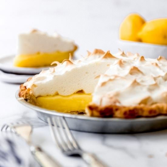 Lemon Meringue Pie - Recipe photo by noshingwiththenolands