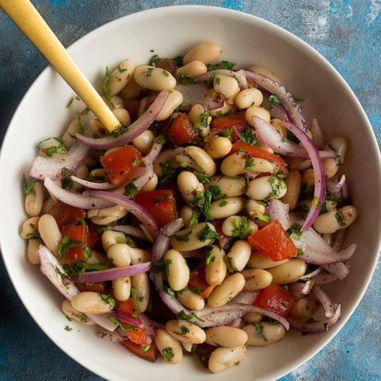 Turkish White Bean Salad - Recipe photo by unicorns in the kitchen