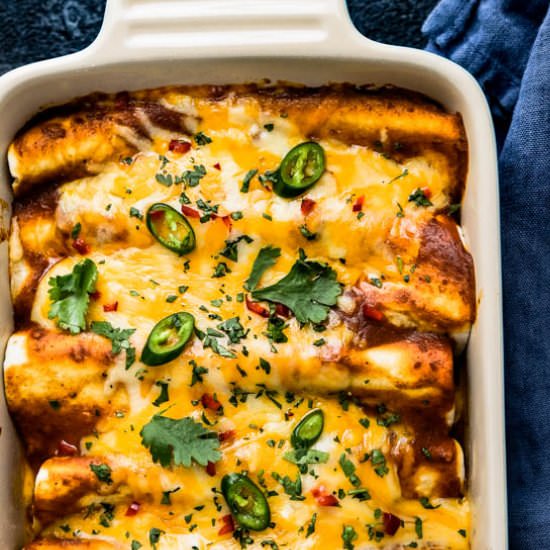 Chicken and Black Bean Enchiladas - Recipe photo by garlic and zest
