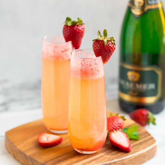 Strawberry Champagne - Recipe photo by wellplated