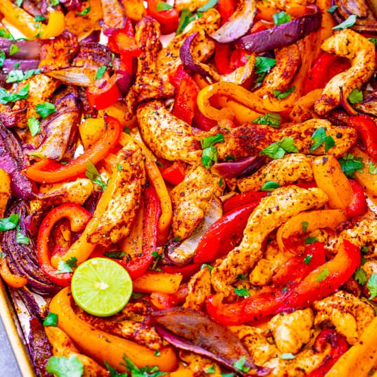 25-Minute Sheet Pan Chicken Fajitas - Recipe photo by Averie