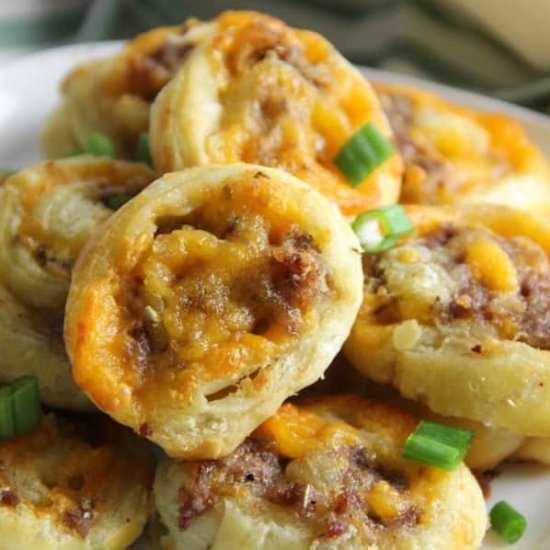 Puff Pastry Sausage Pinwheels - Recipe photo by bittersideofsweet
