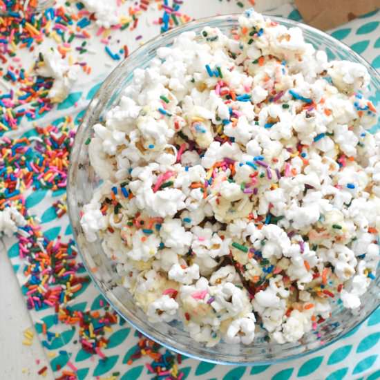 Funfetti Popcorn - Recipe photo by stressbaking