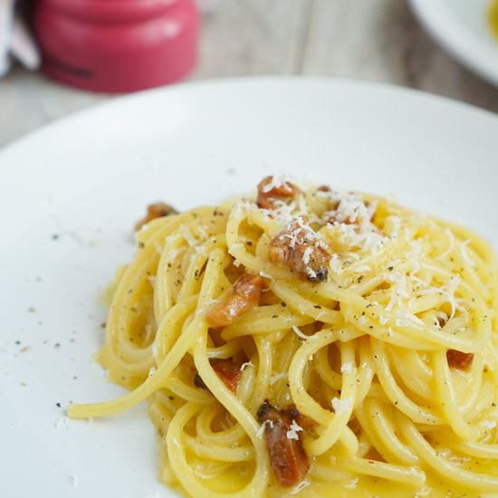 Pasta Carbonara - Recipe photo by cookingwithteamj