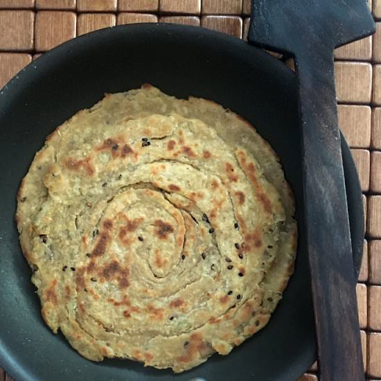 Flaky Cauliflower Flatbread - Recipe photo by steamingpot