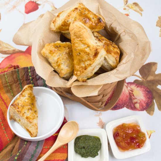 Flaky Puff Pastry Samosas - Recipe photo by MyIndianStove