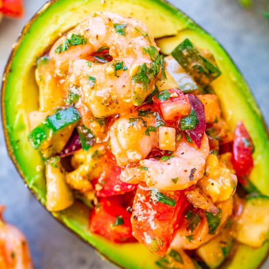 Shrimp Stuffed Avocados - Recipe photo by Averie