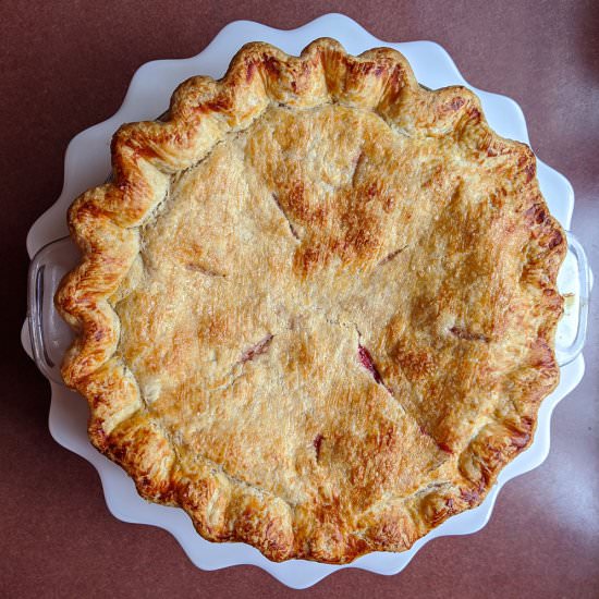 Strawberry Rhubarb Pie - Recipe photo by theimperfectfoodie