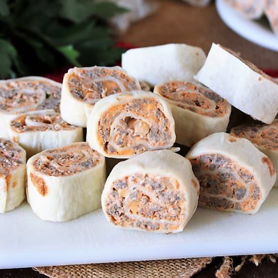 Cheesy Taco Tortilla Roll-Ups - Recipe photo by thekitchenismyplayground