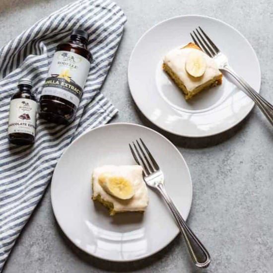 Gluten Free Banana Snack Cake - Recipe photo by Seasonal Cravings