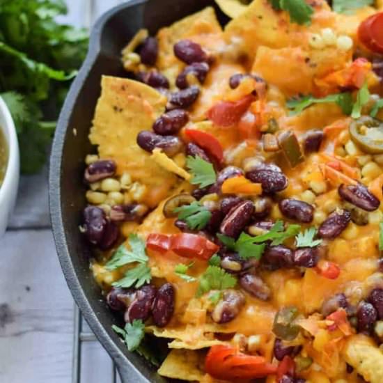 Bean Nachos - Recipe photo by Seasonal Cravings