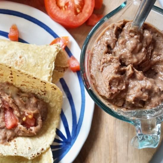 the Best homemade Refried Beans - Recipe photo by thegoldenbeets