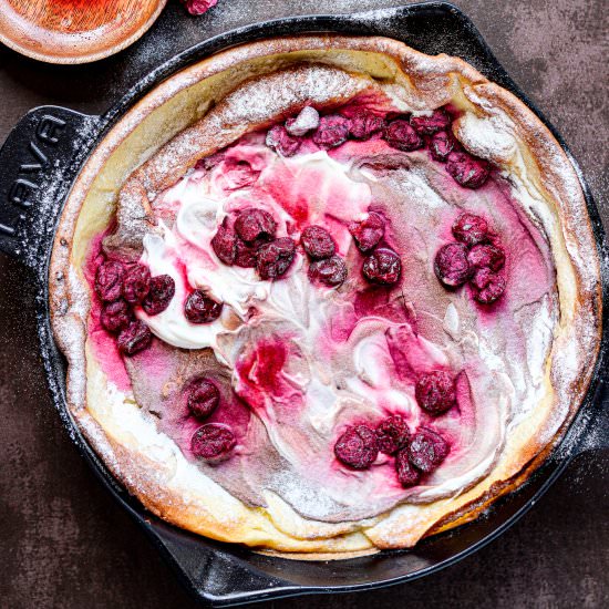 Skillet Dutch Baby + Greek Yoghurt - Recipe photo by olivesintheoven