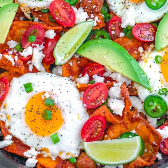 Spicy Sausage Chilaquiles with Eggs - Recipe photo by Wearenotmartha