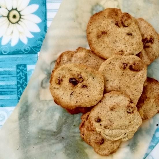 Chickpea Flour Cacao Nibs Cookies - Recipe photo by escapetofood
