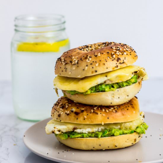 Avocado Fried Egg Bagel Sandwich - Recipe photo by George Ahmed