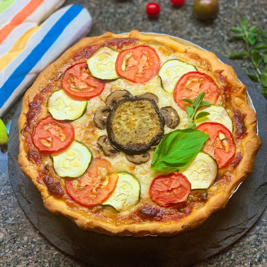 A Healthy French Pizza Tart - Recipe photo by thepeppercook