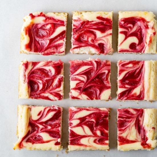 Swirled Raspberry Lemon Cheesecake - Recipe photo by sweetbasil
