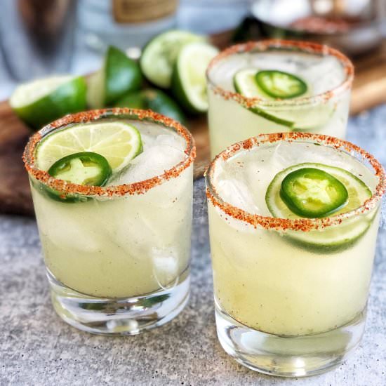 Spicy Jalapeño Margaritas - Recipe photo by AmeesSavoryDish
