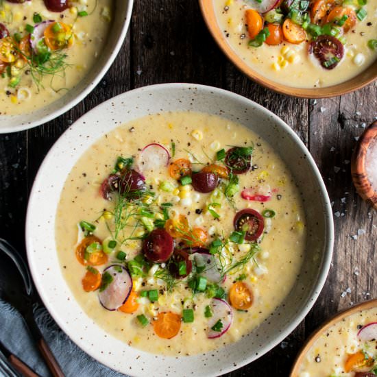 Corn Chowder with Tomatoes - Recipe photo by The Original Dish