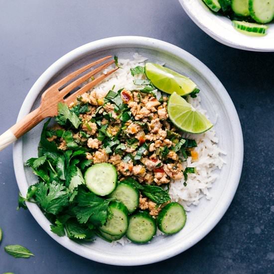 Chicken Larb - Recipe photo by Chelsea Lords