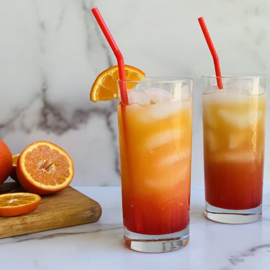 Tequila Sunrise Cocktail - Recipe photo by theshortordercook