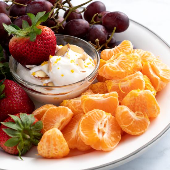 Orange and Cream Yogurt Fruit Dip - Recipe photo by heartypalate
