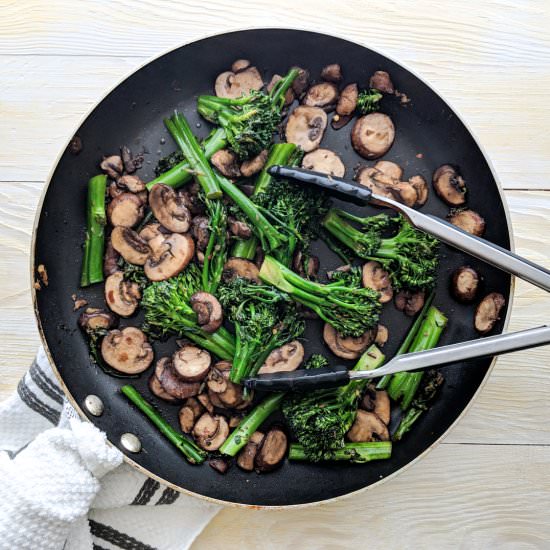 Asian Broccolini and Mushrooms - Recipe photo by heartypalate